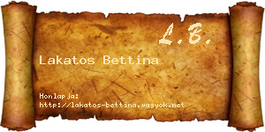 Lakatos Bettina névjegykártya