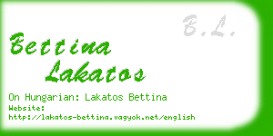 bettina lakatos business card
